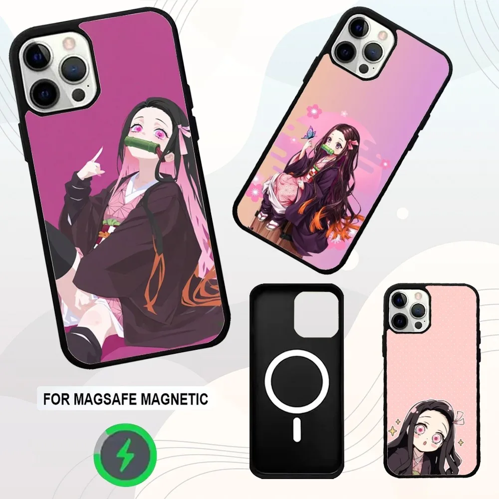 

Anime Nezuko K-Kamado Phone Case For iPhone 16e,16,15,14,13,12,11,Plus,Pro,Max,Mini Magsafe Magnetic Wireless Charging