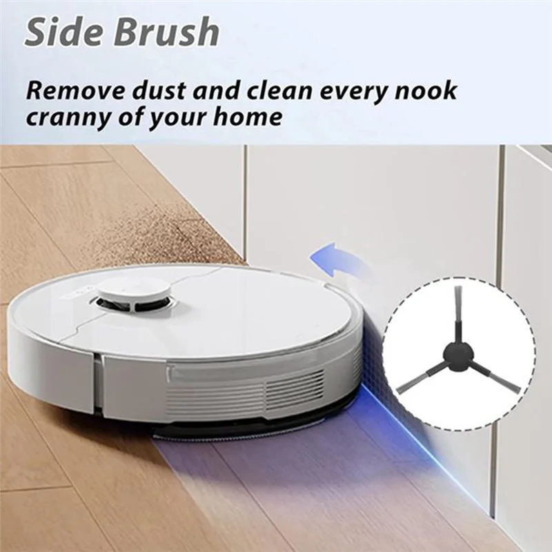 AT28-8 قطعة قطع غيار لـ Mova S10 Plus/Mova S10 ملحقات المكنسة الكهربائية فرشاة رئيسية الأسطوانة فرشاة جانبية مرشحات ممسحة جلطة