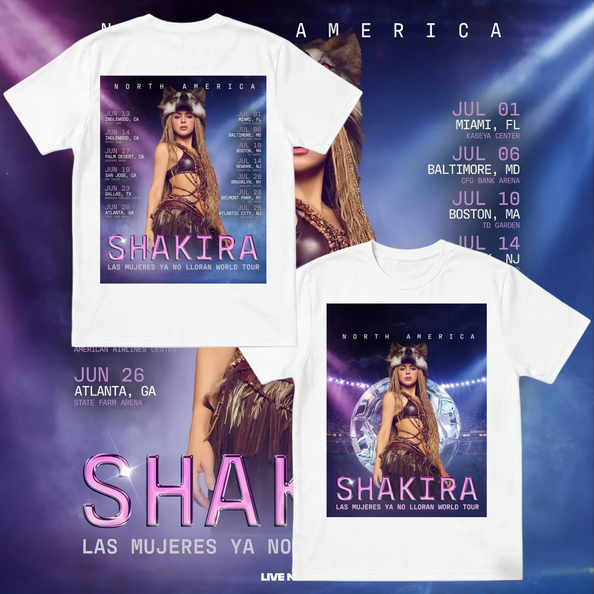 2026 Shakira World Tour Poster Graphic Print T-Shirt Men Women O-Neck Cotton Short Sleeve Loose Casual Oversized Summer New Tee