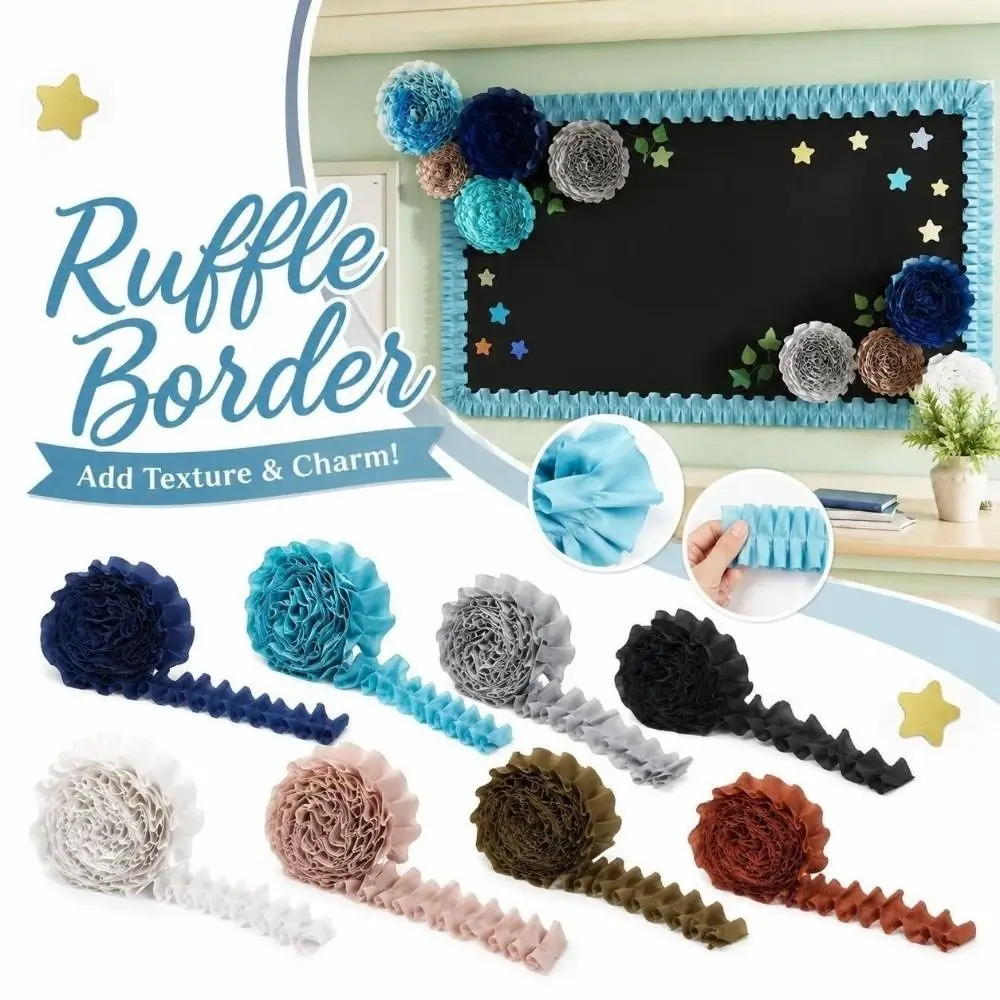 Flexible Crinkled Ribbon Lightweight Ruffled Structure Ruffled Streamer Crinkled Texture Polyester Decorative Ribbon