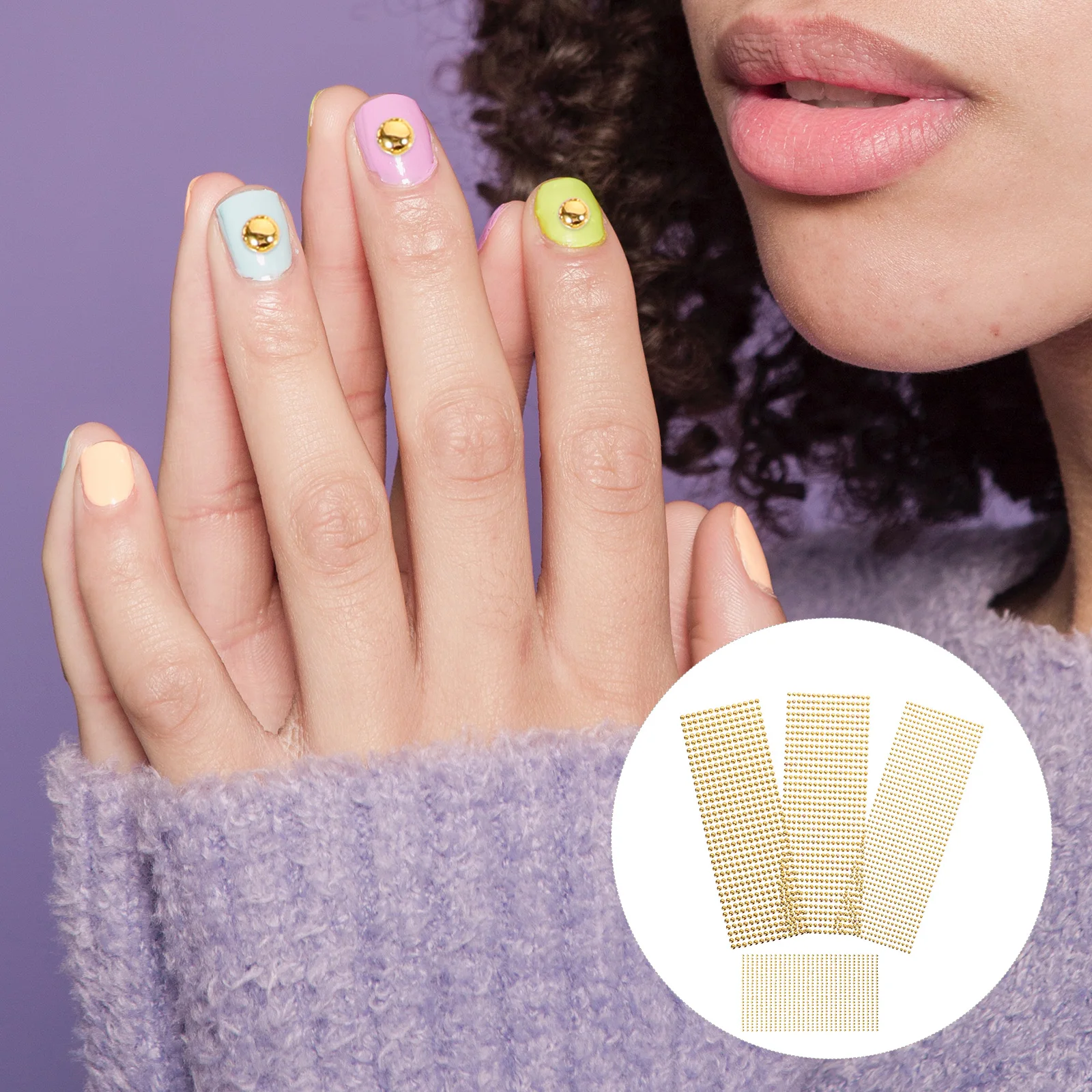 4 قطعة ملصقات الوجه 4 أوراق لاصقة الوجه الأحجار الكريمة للمكياج مسمار الفن Diy بها بنفسك اللؤلؤ للوجه الحرف حفلة تنكرية ديكور #2