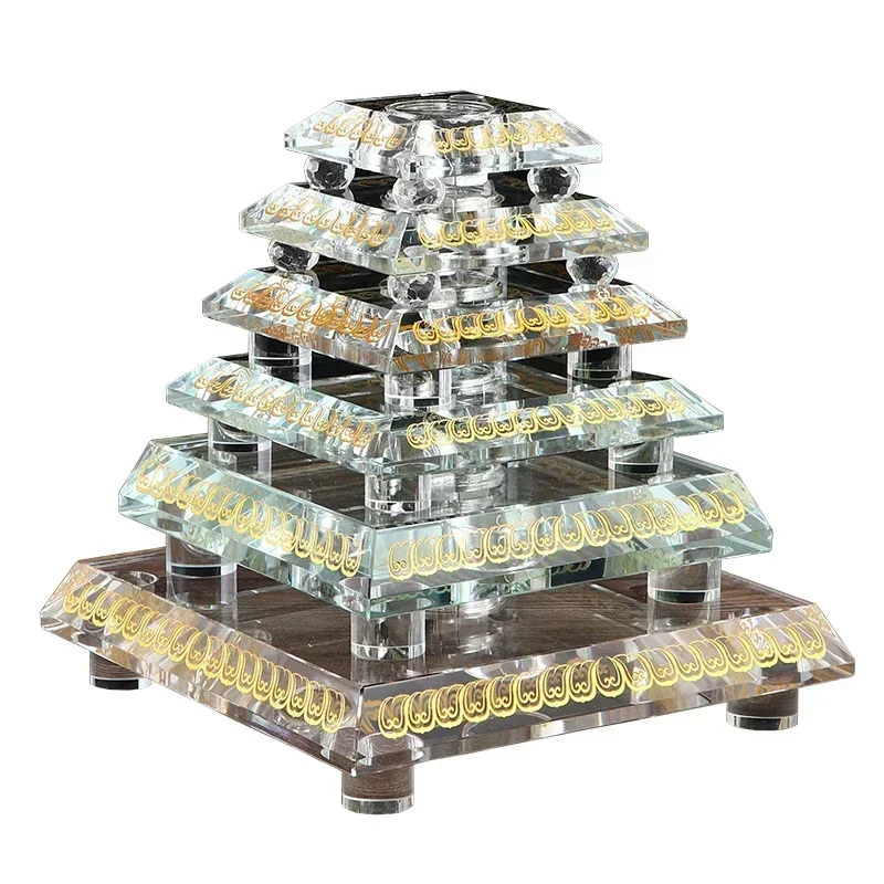 

Crystal Colorful Luminous Base Worship Buddha Statue Stupa Base Support Buddha Shrine Buddha Hall