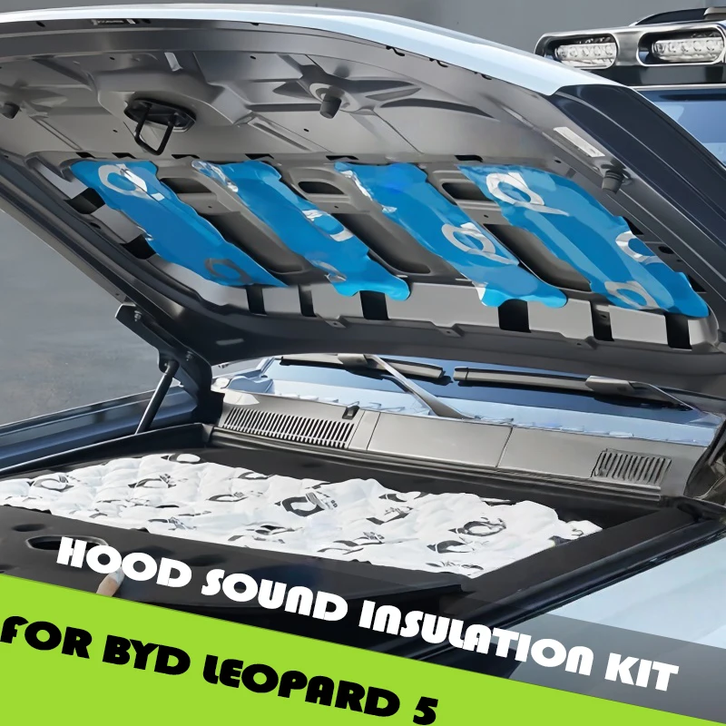 Car Hood Thickened Flame Retardant Sound Insulation Cotton Fit for BYD Leopard 5 Auto Engine Cover Upgrade Parts