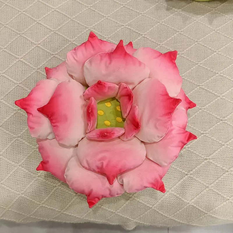 Lotus Succulent 3D Simulation Pillow, Living Room Sofa Cushion, Bay Window Decoration Ornament, Fun Plant Plush Doll Girl Gift - view 4