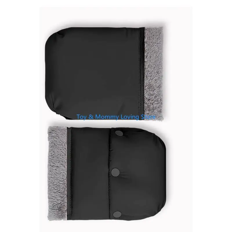 Y1QF عربات الأطفال للطقس البارد واقيات المقبض مقاومة للماء ضد الرياح نظام التثبيت السريع طبقة داخلية من الصوف المريح #4
