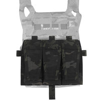 New AVS Detachable Flap Front Bag M4 556 Mag Pouch MBAV Vest Triple Magazine Pocket Plate Carrier Accessories Airsoft