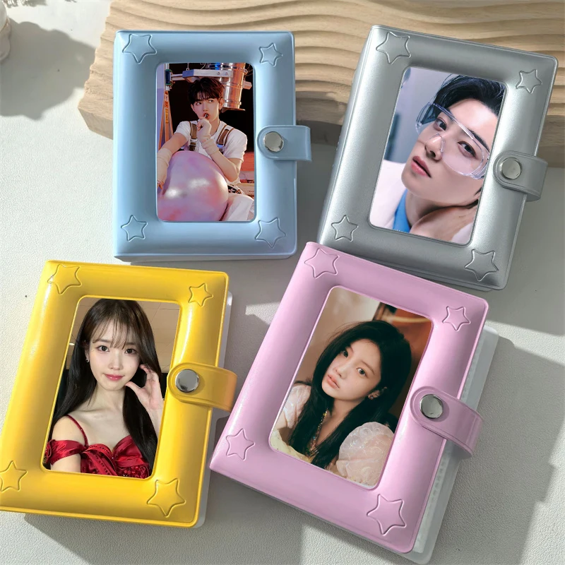 Kpop 3 Inch Card Solid Color Star Organizer Card Book Postcard Collector Card Card Holder Lomo Card Photo Album Flipchart Binder