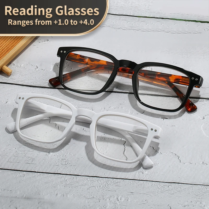 Retro Retro Rectangle Reading Glasses for Men & Women - Vintage Clear PC Frame, +1.0 to +3.5 Magnification Computer & Laptop Accessori - Aliexpress Deal