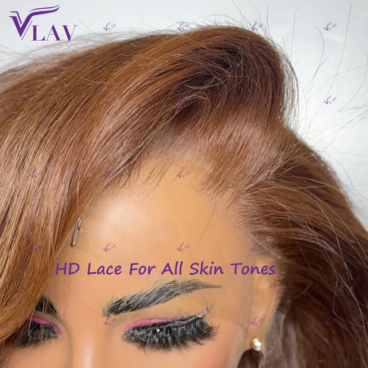 Glueless Wigs 13×4 HD Transparent Lace Frontal Wigs For Women 13×6 HD Lace Frontal Wigs  Brown Body Wave #27 Color Wear And Go