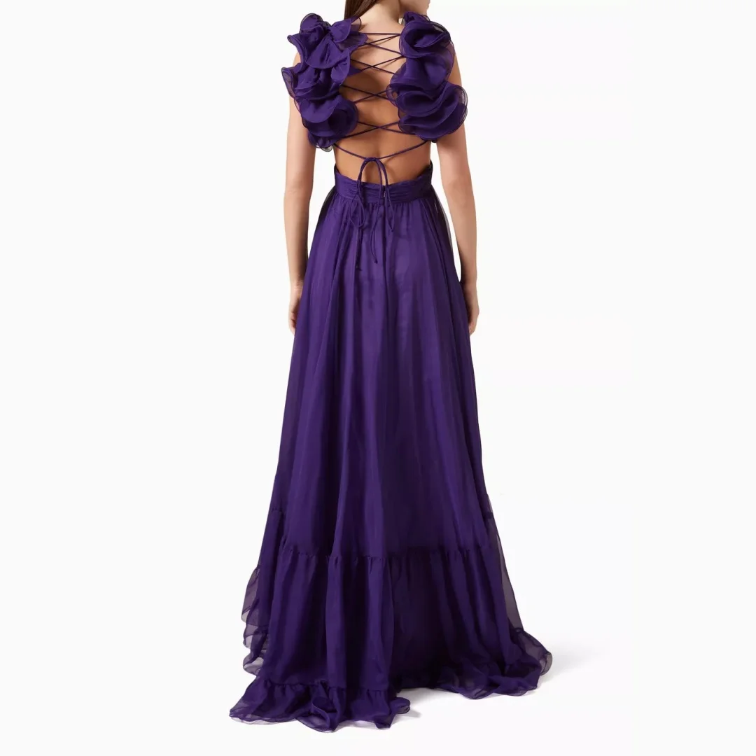 Elegante chiffon plissado em camadas cintas de espaguete vestidos de noite sem costas a linha elegante cocktail vestidos de festa de casamento vestido de baile