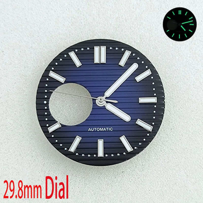 Аксессуары для мужских часов, 29,8 мм, циферблат часов, зеленый C3, светящийся, подходит для NH, автоматический механический 38, аксессуары для часов