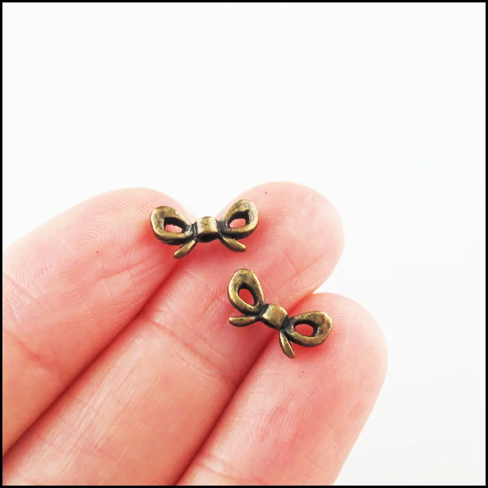 Fashion New Daisy Oval Frame Butterfly Bow Heart Charms Spacer Bar Beads Antiqued Bronze Plated