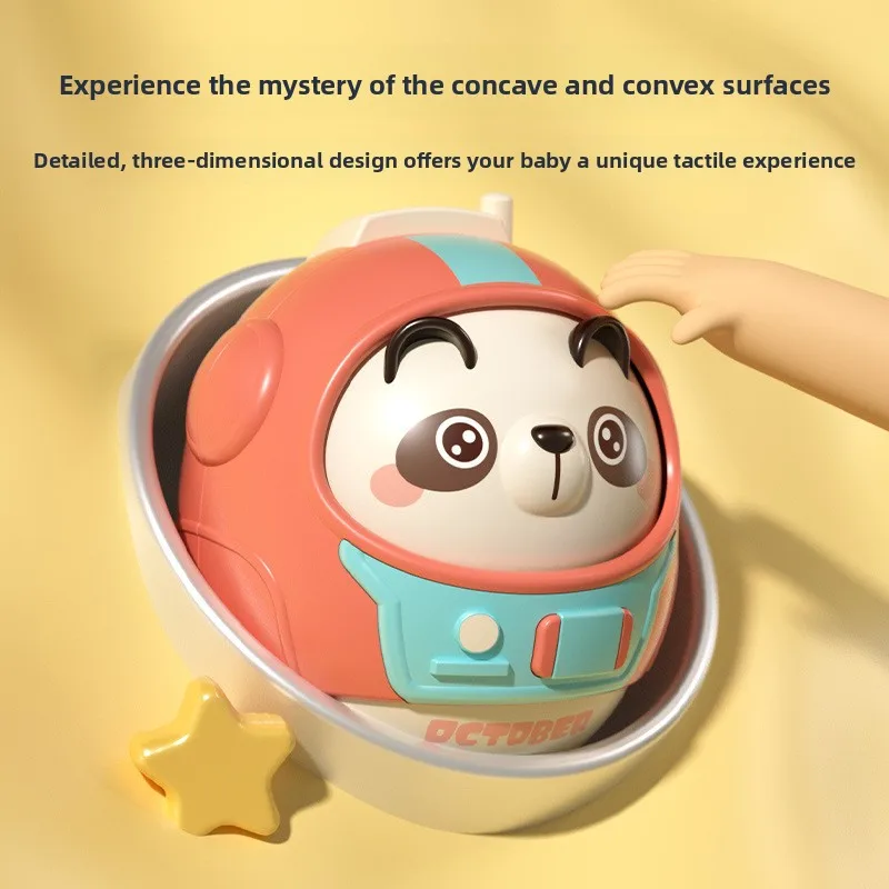 Zabawka edukacyjna dla niemowląt, zabawka do nauki leżania na brzuszku, zwierzątko, które się robi, że się kołysze i kręci, grzechotka, prezent dla chłopców i dziewczynek.