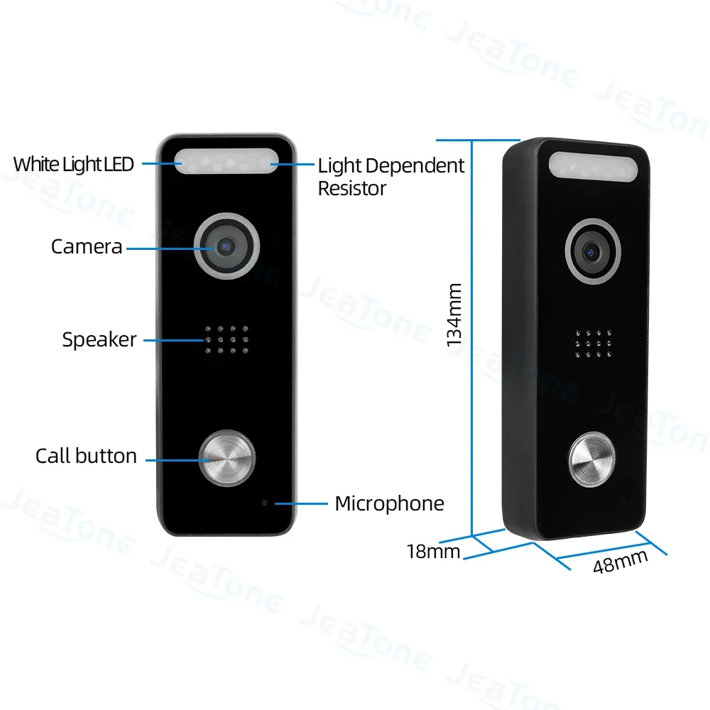 Imagem -05 - Jeatone-campainha de Vídeo Inteligente para Casa Campainha sem Fio Impermeável Visão Noturna Detecção de Movimento Porteiro de Vídeo Tuya Wi-fi 1080p