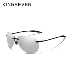 KINGSEVEN DESIGN Men's Classic Pilot Sunglasses Polarized Sun Glasses For Men Driving Mirror Lens UV400 Protection Oculos N7027