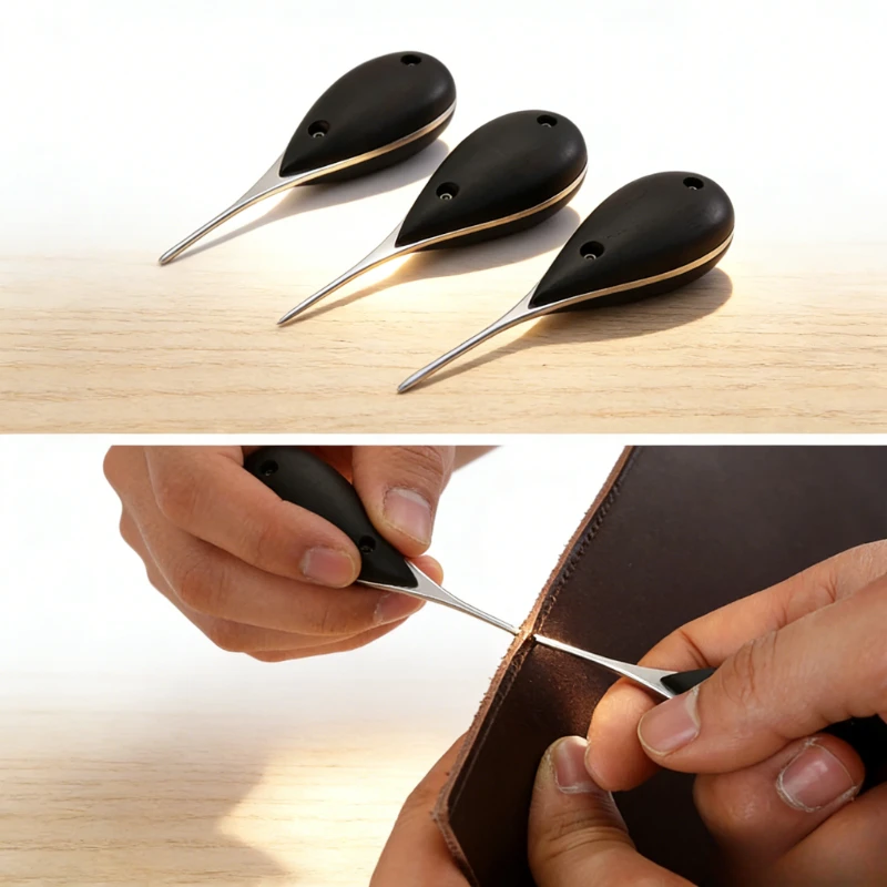 

Набор швейных игл для вышивания, круглый алмазный французский пробойник, инструменты для шитья кожи своими руками, набор для рукоделия, сталь HRC 55 440C