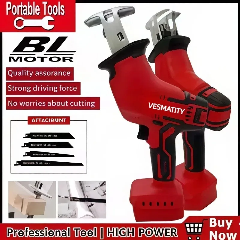 Cordless Electric Reciprocating Saw Fast Wood Metal Pipe Cutting, Electric Power Saw Cutting Saw For Milwaukee Battery
