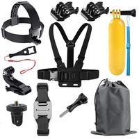 11Pcs Accessories Kit for Gopro Hero 13 12 11 10 9 Black 8 7 6 5 4 Yi 4K H9 AKASO Strap Tripod Mount Action Camera Accessory