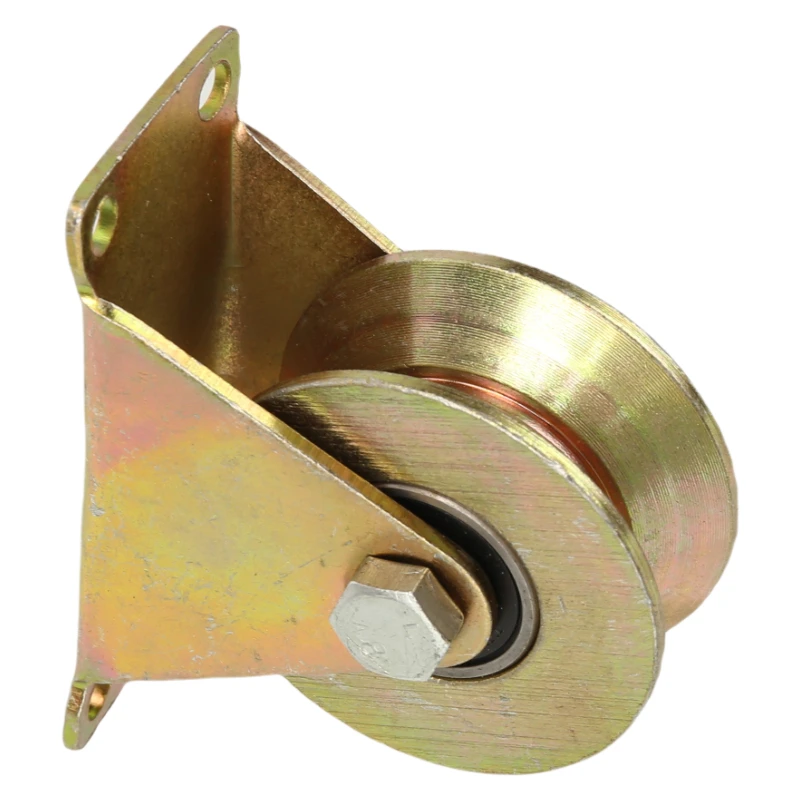 Roda pequena de porta deslizante - 50 mm de diâmetro com ranhura de rolamento em forma de U, resistente para ferro angular e trilhos guia