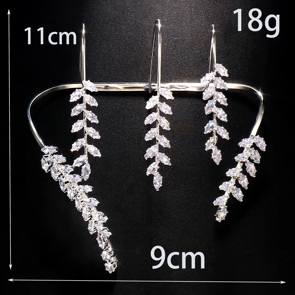 AliExpress Hot Sale Leaf Zircon Bracelet Luxury Bridal Opening Bracelet Fashion Accessories bracelet