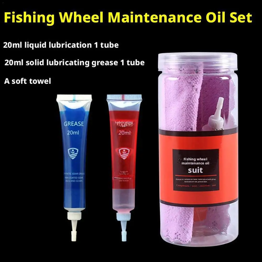 Fishing reel Protective Grease (20ml) + Lubricant Oil For Fishing Reel Bearing Maintenance Oil Fishing Tool (20ml)