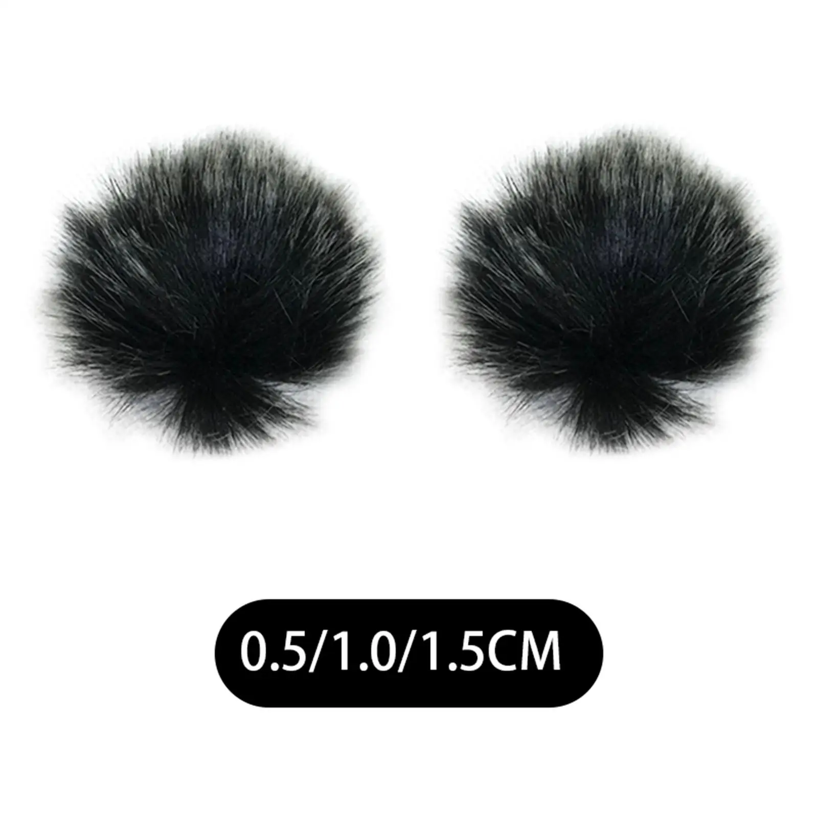 2 Pieces Furry Muffs Microphone Accessories Microphone Furry Windscreen for Studio Home Recording Live Performance Broadcasting