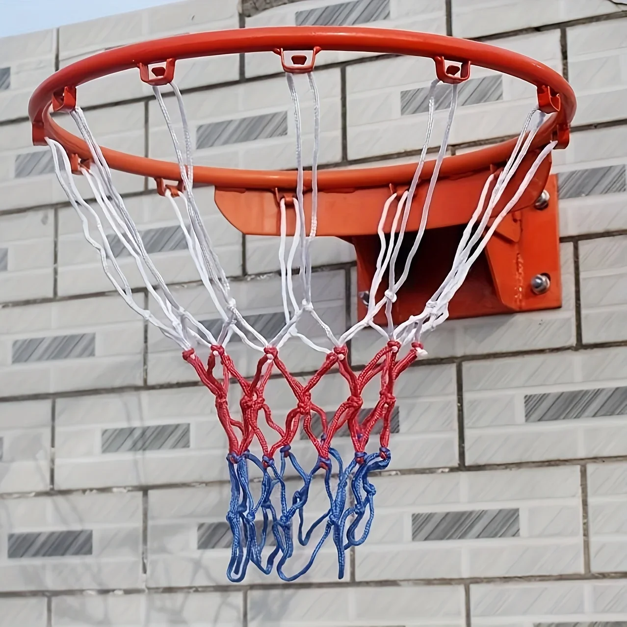 Backboard & Net - Space-Saving Indoor/Outdoor - Easy Installation Heavy-Duty Wall-Mounted Basketball Hoop with Adjustable Height