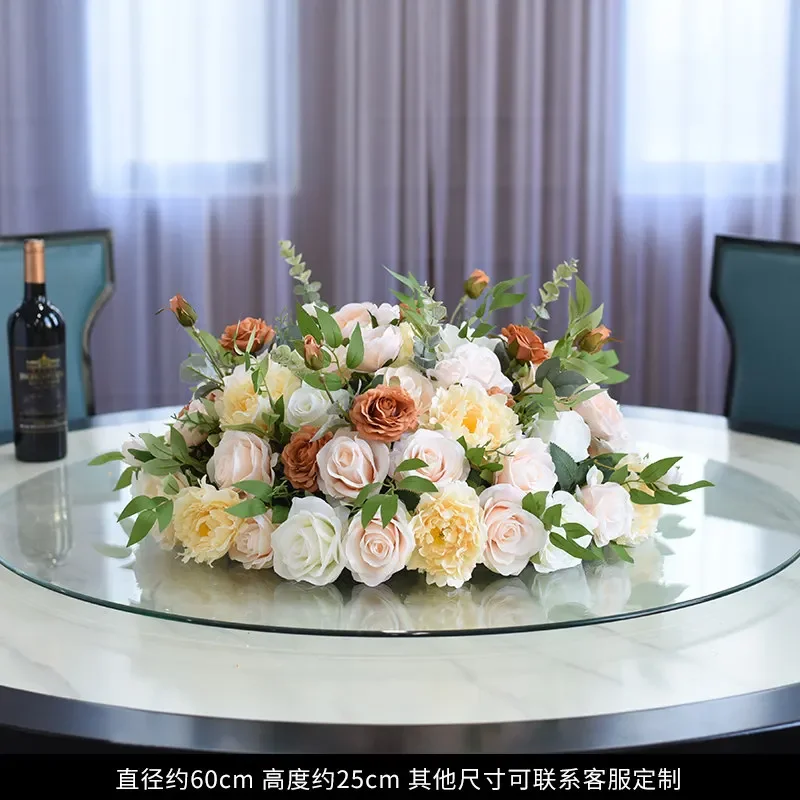 a*-Hotel round table table flower simulated restaurant banquet table turntable middle decorative flower arrangem^