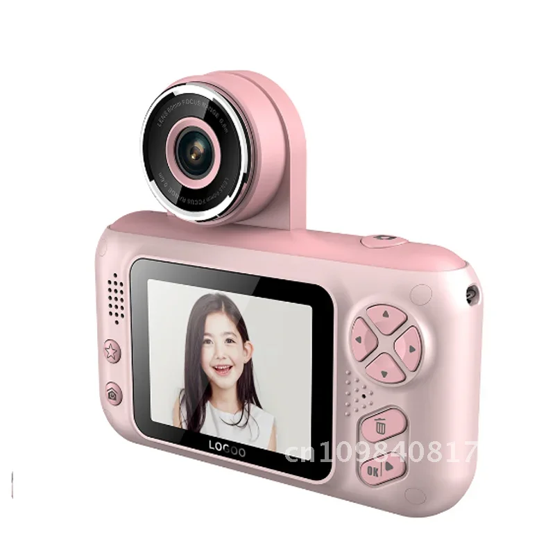Popolare Mini 2.4 pollici digitale giocattolo per bambini treppiede creativo obiettivo per fotocamera ruotabile fotocamera digitale per bambini fotocamera istantanea