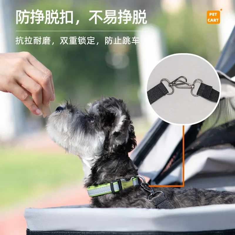 Pet Cart Dog Cat Teddy Baby Stroller Small Pet Cart Lightweight and Foldable for Outdoor Travel