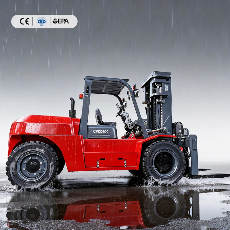 Heavy - Duty Handling Equipment 10Ton  Forklift diesel 10t  for Unloading in Ports and Warehouses