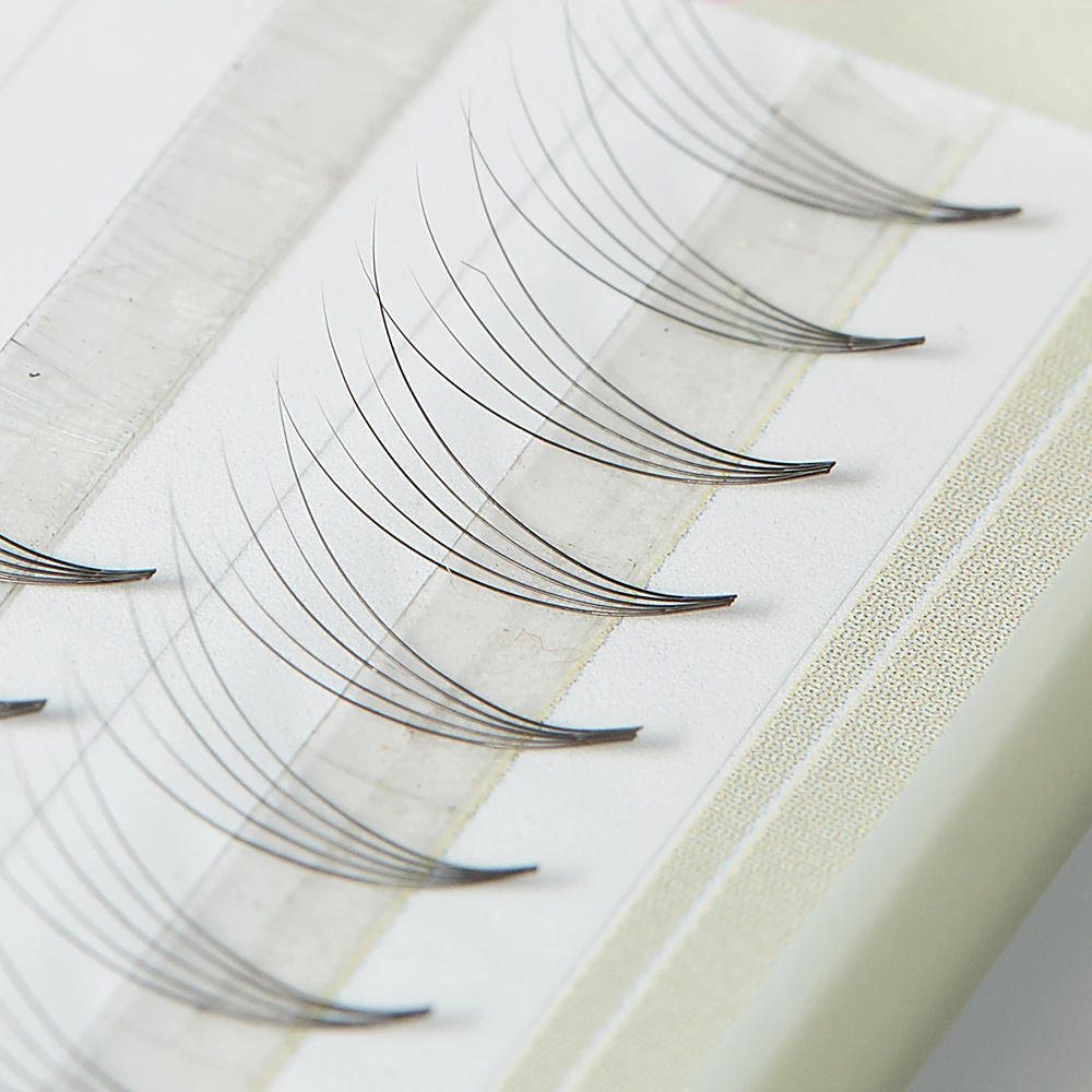 Yelix ventiladores de volumen prefabricados extensiones de pestañas rusas de tallo corto ventiladores anchos 2D 3D 4D 5D 6D 10D pestañas naturales al por mayor