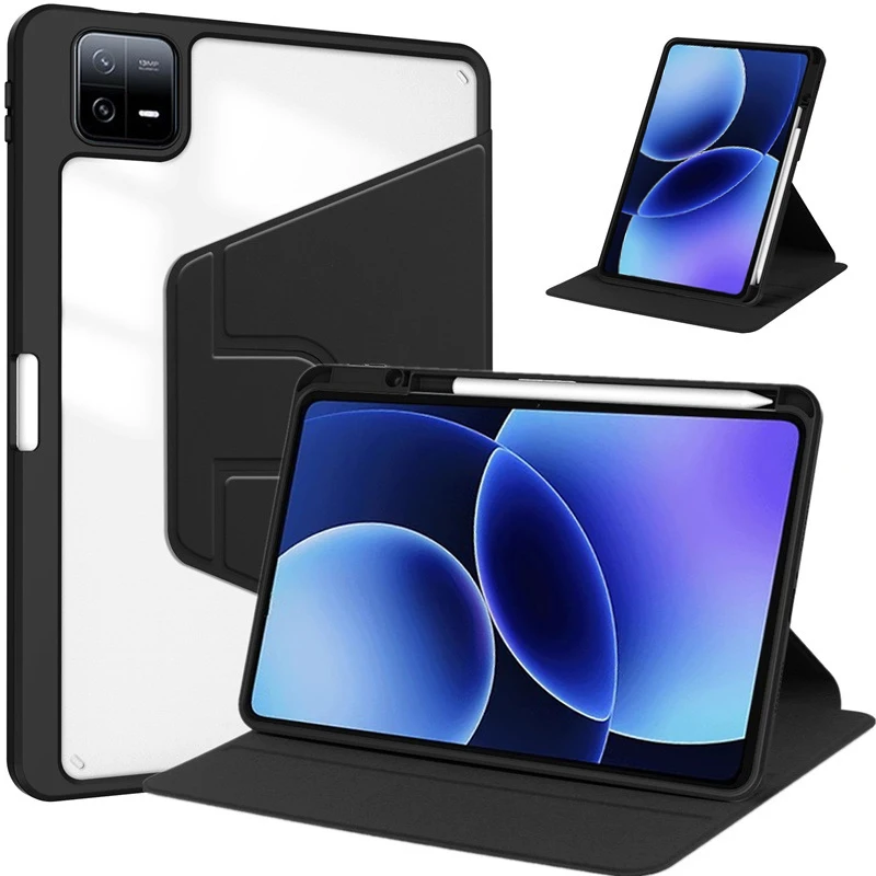 Für Xiaomi Pad 8 Fall 11,2 zoll mipad 8 Pro 2025 Rotierenden Flip Stand Funda Xiaomi Pad 7 Pro Mi pad 7 2024 Mit Bleistift Slot Abdeckung