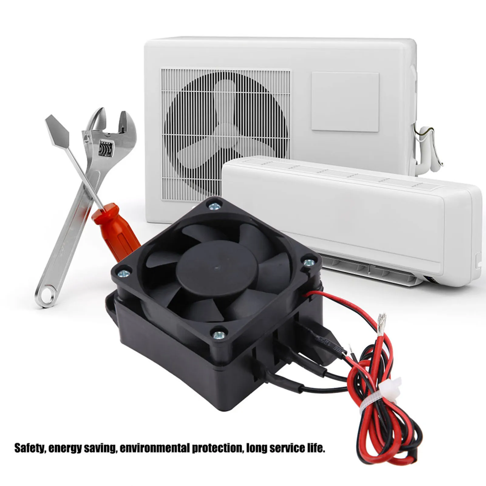 سخان هواء PTC، 220 فولت 300 وات/400 وات PTC مروحة مسخن هواء درجة حرارة ثابتة تسخين كهربائي 12 فولت/24 فولت #1