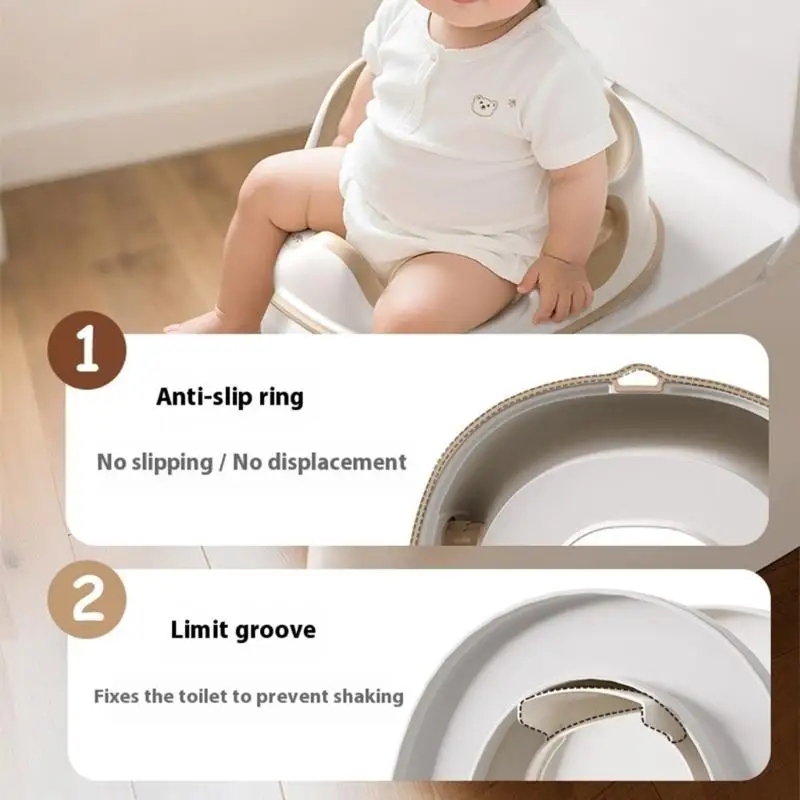 U13F Criança ajustável da criança com tampa assento Potty Base não deslizamento para a rotina banheiro independente segura