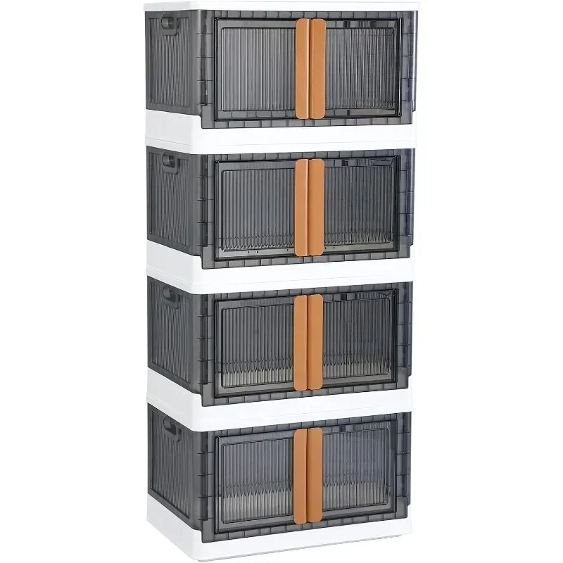 

Storage Cabinet -Room Organizer Plastic Shelves Organizer Storage Bins with Lids Collapsible Outdoor Storage Box Office