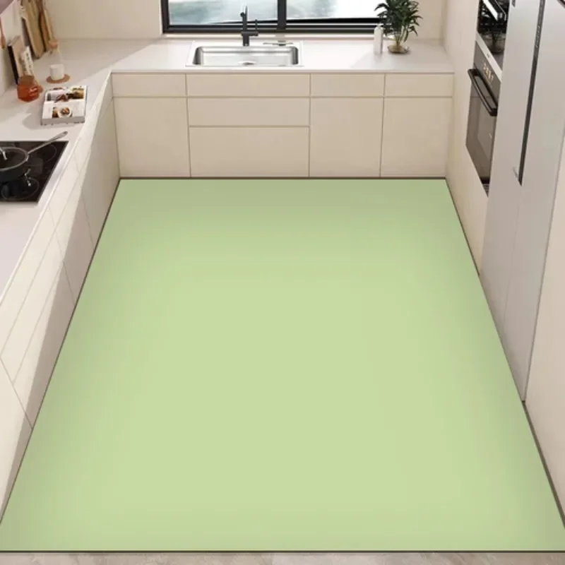 Kitchen Floor Mat Wipe-free Waterproof Slip-proof Oil-proof Anti-fouling PVC Leather Carpet Home Balcony Soft Rug Ковер Tapis 러그