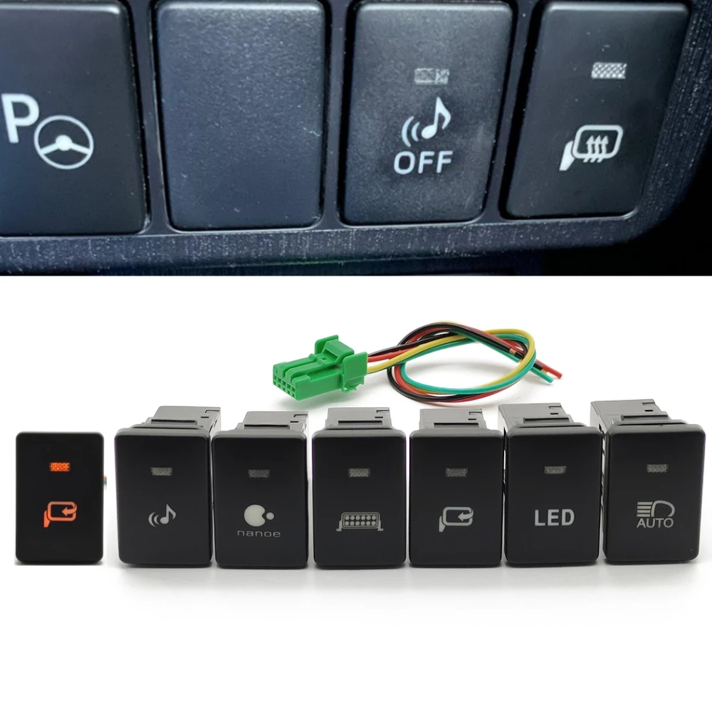 Car Orange LED Light Music Nanoe Light Bar Rearview Mirror Folding Headlight Auto Switch for Suzuki Jimny 2019 2020 2021