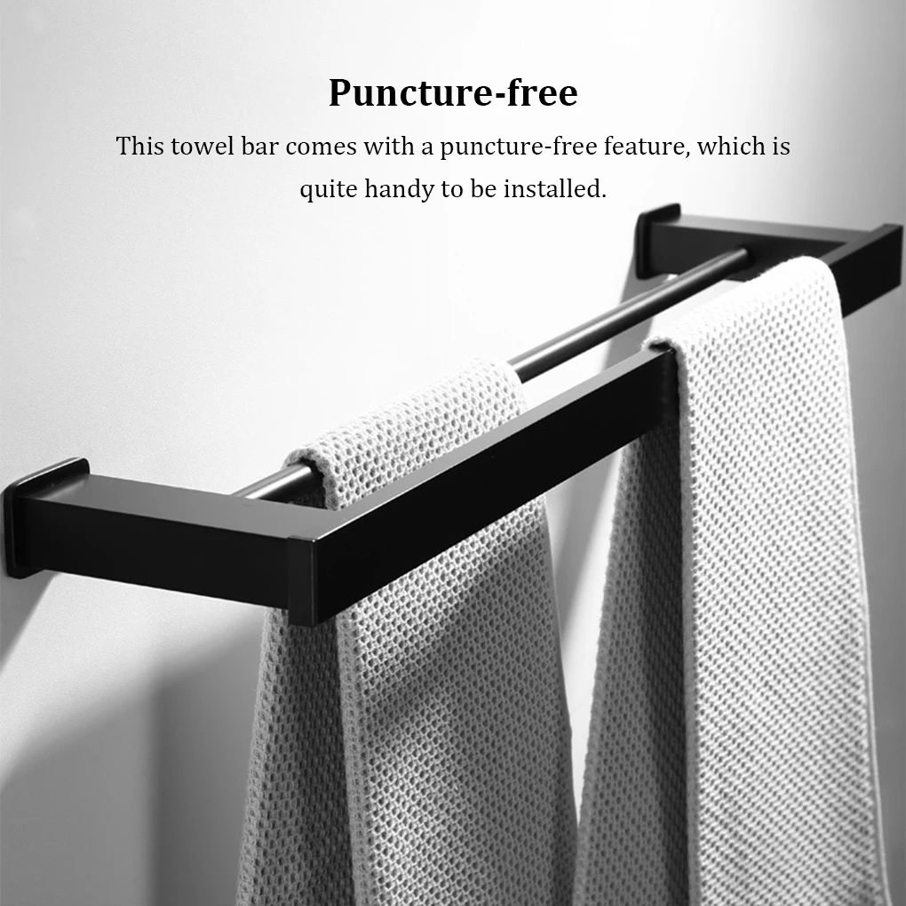 Towel Bar Wall Mount Bath Holder Aluminum Workmanship Long-lasting