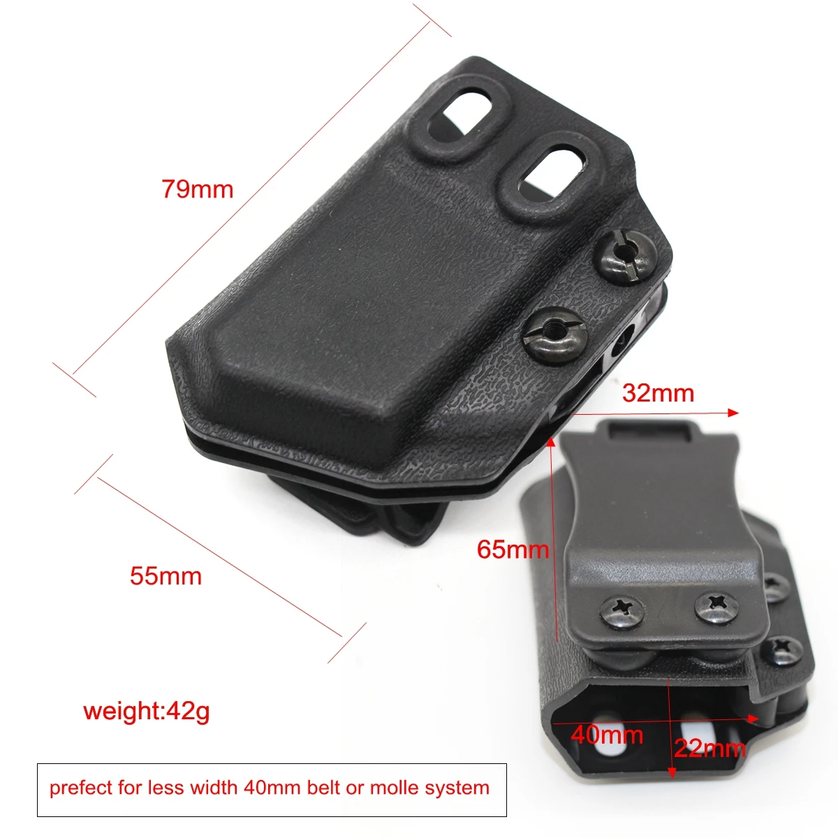 IWB/OWB Magazine Pouch 9mm/.40 Double Stack Magazine Case dla Glock CZ S&W H&K SIG P365 Hunting Mag Pouch for Right Left