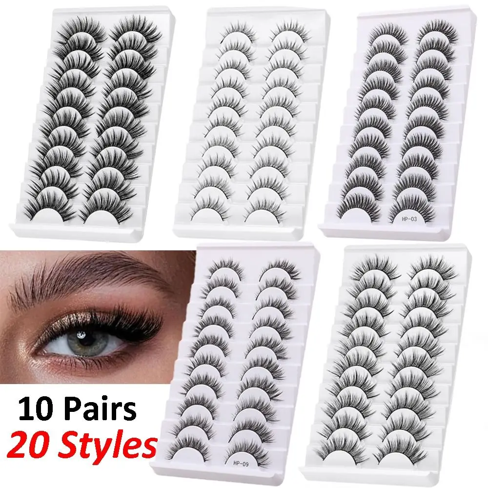 Faux cils entiers naturels longs et spectaculaires, faits à la main, sans cruauté, outils de maquillage pour les yeux, extension de cils
