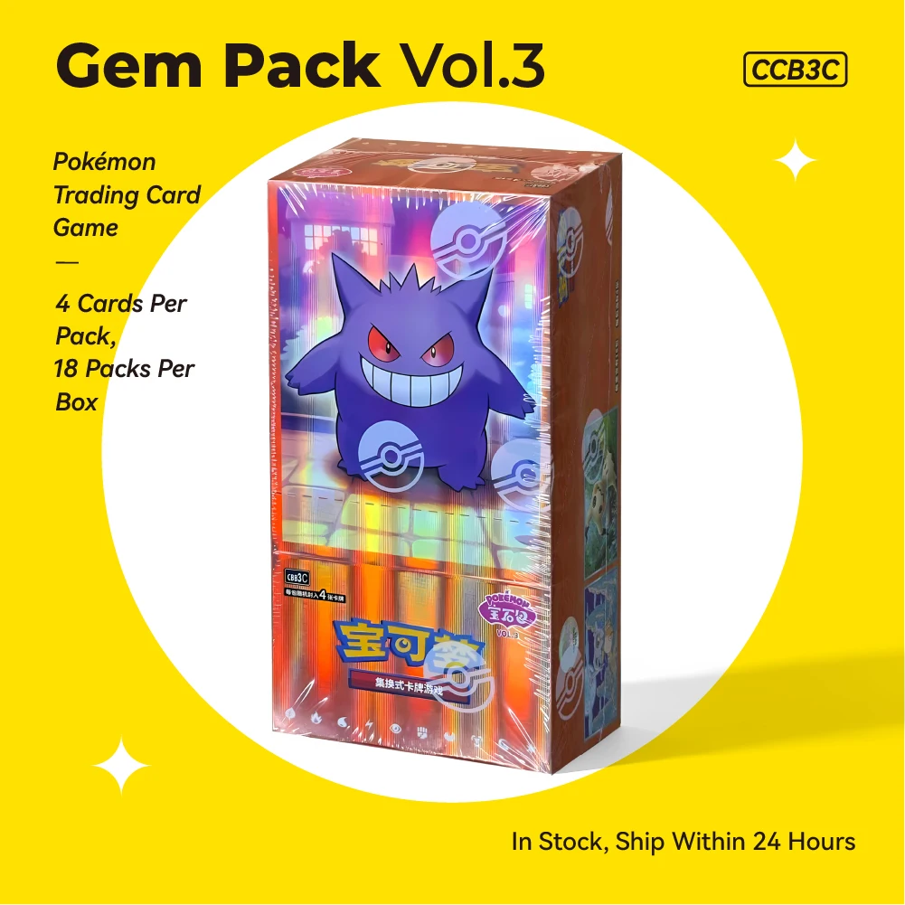 Imagen de En stock, 100% Original, Pokémon PTCG Scarlet & Violet Gem Pack Vol.1 Vol.2 Vol.3 Vol.4, Caja de Sobres Coleccionables, Regalos para Niños