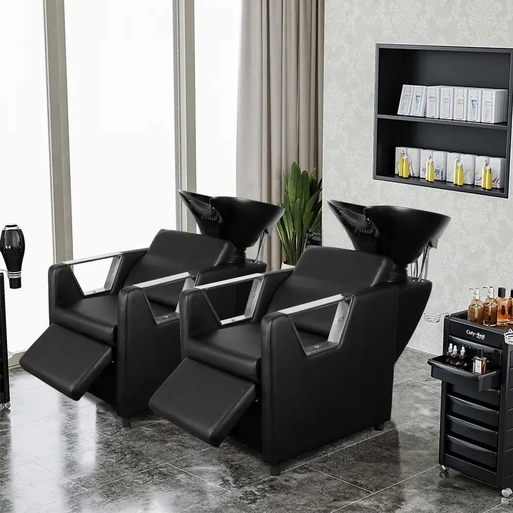 

Backwash Chair Adjustable ABS Plastic Shampoo Bowl Sink with Leg Support for Spa Beauty Salon
