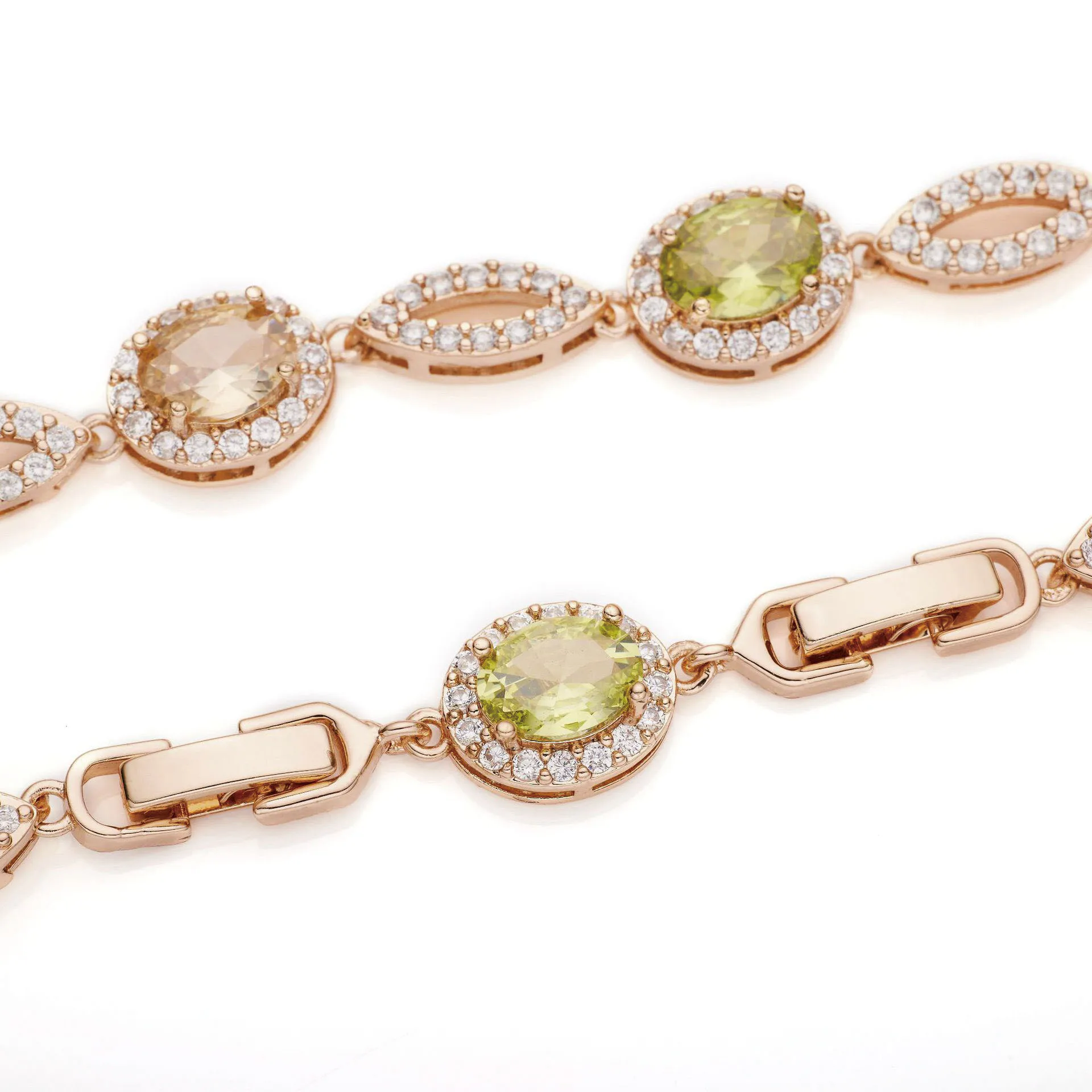 MxGxFam ( 20 cm x 9 mm )  Light luxury Full Multicolor Zircon Bracelet Jewelry For Women Men Gold Plated 18 k Fashion Jewelry
