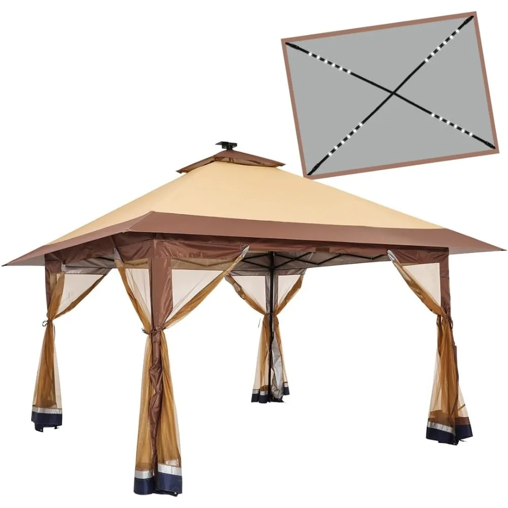 

Suntime Pop-Up Gazebo with Polyester Canopy Tent, Easy Setup Outdoor Gazebo for Events and Garden Use