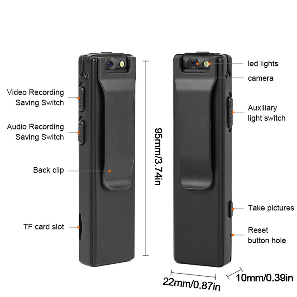 HD 1080P Mini Camera Night Vision Home Security Small Body Camera Sports DV DVR Video Surveillance Camcorder Loop Recording