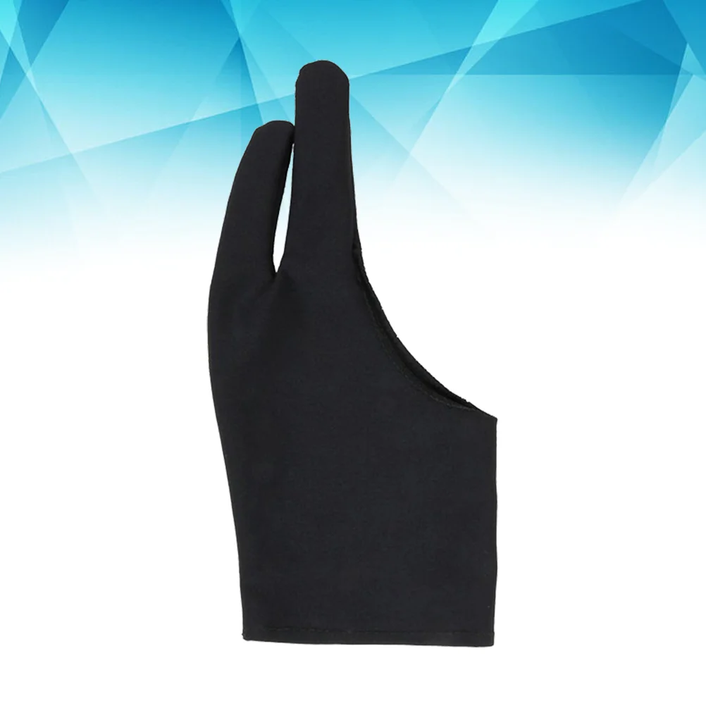 1 Pc Two-Finger Glove Black Artist Glove for Graphics Drawing Pen Display anti-skid glove drawing glove