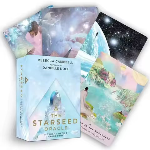 55-Card The Starseed Oracle Tarot Deck, Card Stock Material, Spiritual Guidance and Insight Tool, Includes Guidebook