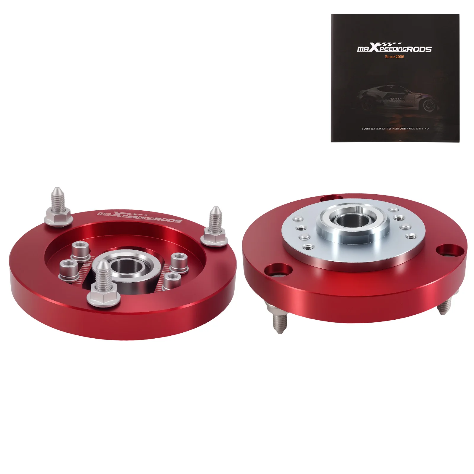 

Пара верхних колпаков амортизаторов передней подвески для BMW E46 320i 323i 328Ci 330xi M3, красные