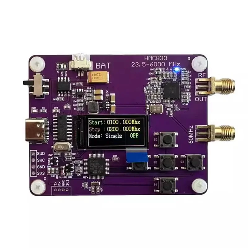 -Générateur de Signal RF MEOF HMC833 avec écran Oled, transmetteur de Source de Signal RF 6Ghz